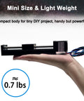 4 Inch Stroke Mini Linear Rail Stage Actuator For DIY CNC Router XY Z Motion, compact design shown on a hand, 0.7 lbs
