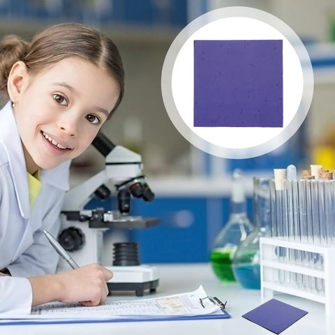 Blue Cobalt Glass Sheet For Flame Color Reactions And Lab Experiments, Heavy Duty Shield For Industrial Cement Production, Lightweight Portable Chemistry Glassware For Color Change Demos And Fire Watching; 100x100x5 mm sheet in lab