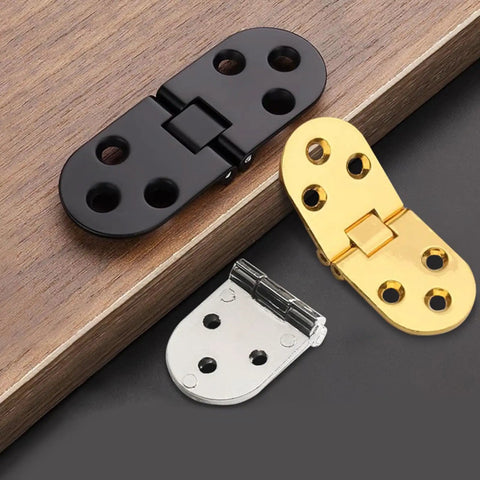 180 Degree Flush Mount Cabinet Hinge Set No Fuss Easy Install Adjustable Concealed Door Hinges in Zinc Alloy, three color options