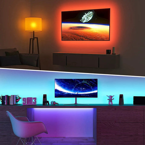 TV Backlight Kit with Remote, Bluetooth App Control, 4096 DIY Colors, 32 To 58 Inch LED Strip for Gaming and Home Theater