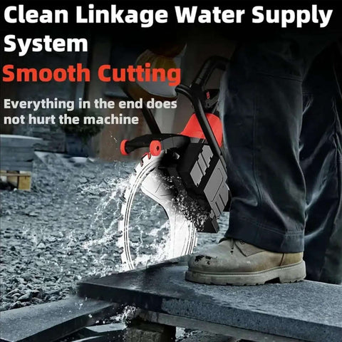 Heavy Duty Electric Concrete Ring Saw With 8900W Copper Motor and 3300 Rpm cutting through stone with water supply system.