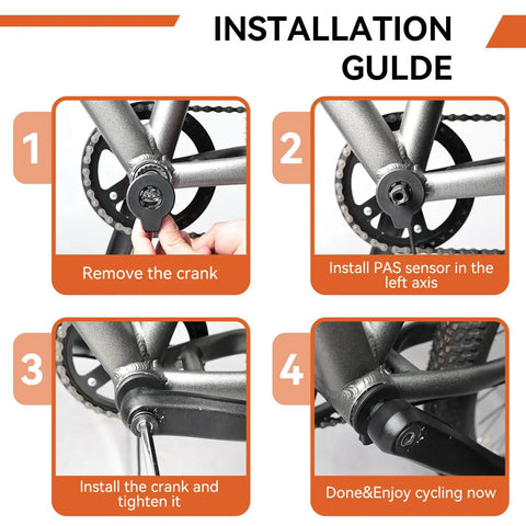 Installation guide for High Performance Pedal Assist Sensor For Ebikes With 12 Magnets Fast Pedal Speed Sensor