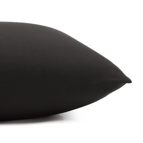 Fresh Threads Super Soft Microfiber Twin Bed Sheet Set with black pillowcase showing smooth texture and sleek design.