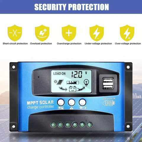 Beefed Up 100A MPPT Solar Charge Controller For 12V 24V Systems With LCD Display and Dual USB Ports