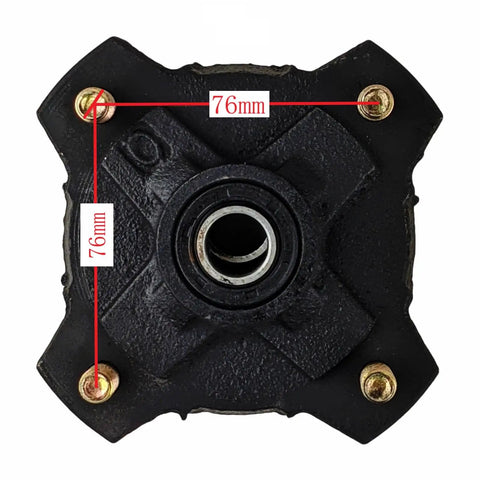 Badass Front Right Wheel Hub Assembly For Mountopz 150CL-2 200CL2 150UT2 And Coolster Atv Models, top view with dimensions.