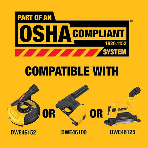 OSHA compliant components compatible with Beefy 13 Amp Angle Grinder With Dust Ejection System featuring three adapter models.