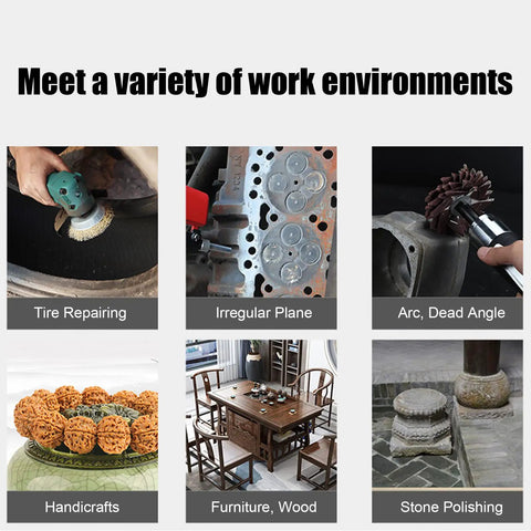 Slick And Smooth Air Straight Die Grinder Pneumatic Grinding Drilling Tool in various work environments including tire repair.