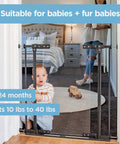 Clear Ultimate Baby Gate With Auto Close Walk Through No Fuss Safe Step Design Secure Handle Pressure Mounted Stairs Gate