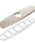 Escutcheon Plate In Classic Stainless Finish For Plumbing Fixtures Replacement Part, Durable Stainless Look, With Underlay