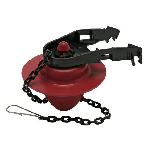 Universal Toilet Fill Valve And 2 Inch Flapper Repair Kit, solid frame flapper, black chain, adjustable fit for 2 inch flush valves