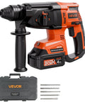 Orange and black 3600W Electric Demolition Hammer Heavy Duty Concrete Breaker with drill bits and carrying case display