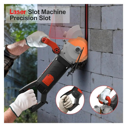 Heavy Hitter 4800 Watt Electric Wall Chaser And Concrete Groove Cutter featuring laser aim cutting through masonry.