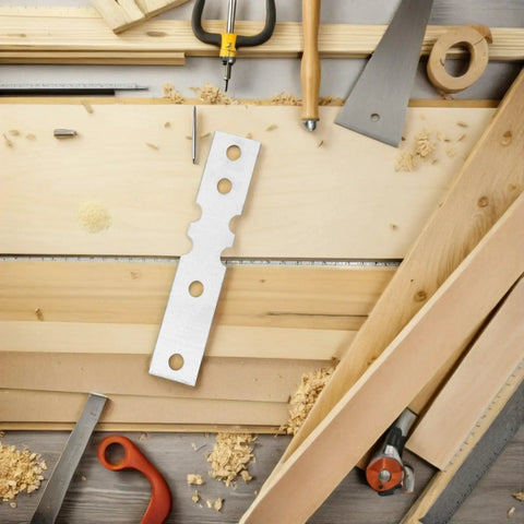 Beefed Up Heavy Duty Joining Plates For Wooden Door Frames with tools on workbench