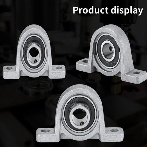 Slick Built To Last Self Aligning Pillow Block Bearing for 10mm Shafts with 2 Bolt Flange Mount displayed on black background
