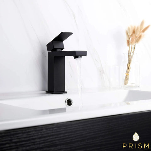 Matte Black Single Hole Bathroom Faucet With ADA Handle Modern Black Finish 304 Stainless Steel Construction
