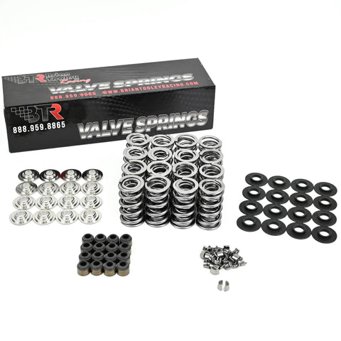Supercharged LS Camshaft Complete Kit Featuring Titanium Retainers And Beefy Pushrods For LSA LS3 60L 62L Engines, valve springs and components.