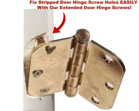 9 By Two And A Quarter Inch Wood Screws Flat Head Phillips Satin Nickel Finish 24 Pack used in a door hinge