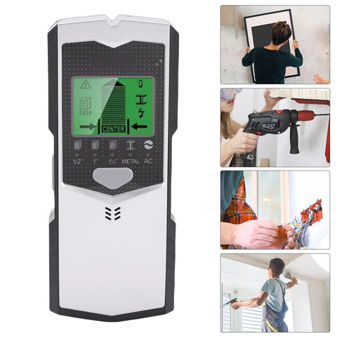 5 in 1 Wall Scanner Detector with digital display for home improvements and safety during installation projects.