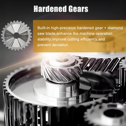 Close-up of hardened gears in the Electric Rebar Shearing Machine Pro Grade Heavy Duty 1.2 Inch to 2 Inch Deep Cut in 3 Seconds