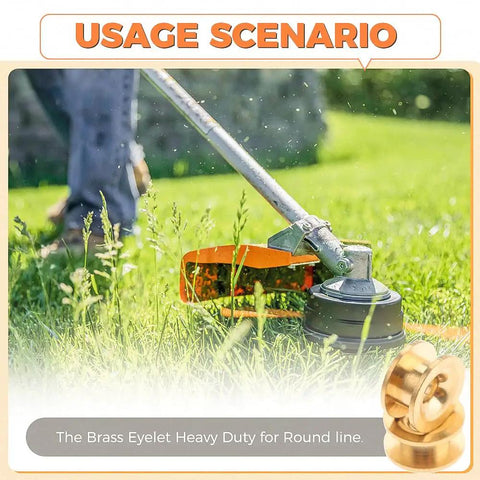 Beefy Metal Eyelets Kit For Universal Grass Trimmer Heads 5 Pack Sleeve Eyelets Replacement Parts For Lawn Care Garden Maintenance And Yard Work Fits Most Brands brass eyelet on trimmer head
