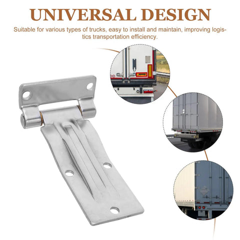 Heavy Duty Stainless Steel Trailer and Door Hinge With Silent Operation Triangle Hole Spacing 58x41mm Ideal for Harsh Outdoor and Coastal Environments Quiet Marine Grade Hinge for Dump Trailers and Containers, stainless hinge on truck door