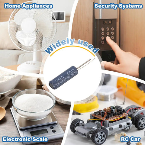 24 Pack SW 18010P Vibration Sensors High Sensitivity Motion Activated Switch For Electronic Circuits 24V 0.2mA Ideal For Arduino Projects And Anti Theft Gear Blue in fan, keypad, scale and RC car uses