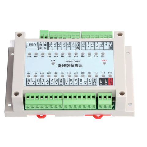 Programmable Logic Controller Featuring 13 Input And 12 Output Options For Straight Up Industrial Automation And Dead Simple Sequence Timing Plus Zero Hassle 24V DC Operation On Day One, top view.