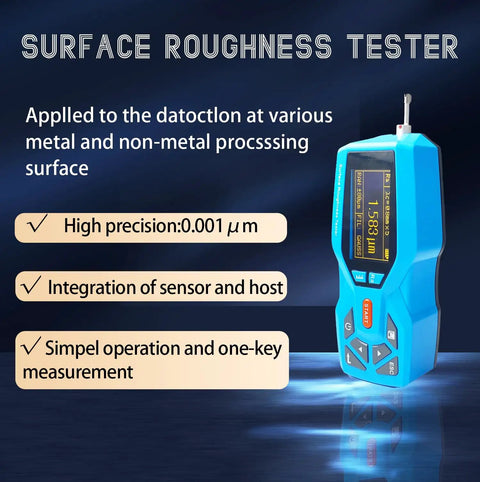 22 Parameter Handheld Digital Surface Roughness Tester Meter KR220 Portable Profilometer With Real Time Clock On Shop Floor Ra Rz Range And Clear Display For Accurate Surface Measurement