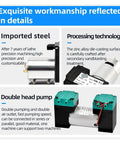 Compact 40L Min Mini Dc Vacuum Pump With Negative Pressure Suction Piston Cupping Oil Free And Maintenance Free Small Vacuum Pump For High Efficiency Home Use VN C4 Dc12 Model detailed view of double head pump design with zinc alloy surface.
