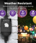 Outdoor Light Timer Outlet Waterproof 24 Hour Mechanical Plug In Weatherproof 3 Prong Grounded Heavy Duty 15 Amp One Half Horsepower