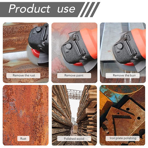 WENORA 3-pack 4-inch wire wheel brushes for grinders with 5/8-inch arbor; carbon steel wires for rust removal.