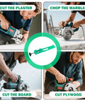 Green Adjustable Circular Saw Guide For Wood And Tile Ultra Precision Cutting Base Clamp in action on various materials