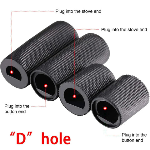 4 Pack Control Knobs Replacement Kit With 12 Adapters For Oven Stove Range No Fuss Universal Fit For RVs Campers Trailers