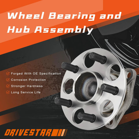 Rear Wheel Hub And Bearing Assembly For Left And Right Fit For Toyota Prius And Prius PlugIn 2010 2015 Durable Replacement