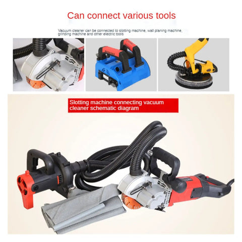 Gotta Have This Hardcore Industrial Dust Collector Blower And Suction Vacuum Cleaner With A Badass 1480 Watt Motor connected to tools.