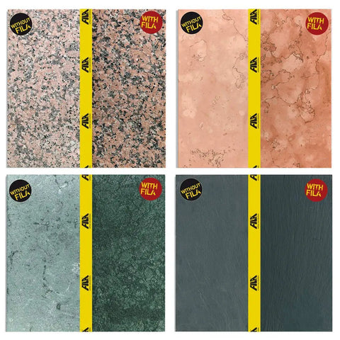 Stone Sealer And Color Enhancer For Natural Stone Pavers Outdoor Eco Friendly Water Based Matte Finish No Fuss Deeply Penetrating Enriches Color On Travertine Granite And Slate In Polished Honed Textured And Tumbled Forms 1 Qt sample tiles with enhanced color difference