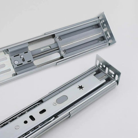 Top Shelf Rear Mounting Brackets For 1.77 Inch 45Mm Drawer Slides Zinc Plated Cold Rolled Steel cabinet face frame hardware, showing detailed rail.