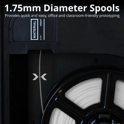 Heavy Duty Black PLA Filament For Desktop 3D Printers Rock Solid High Impact Prototype Material Two Point Two Pound Spool in printer.