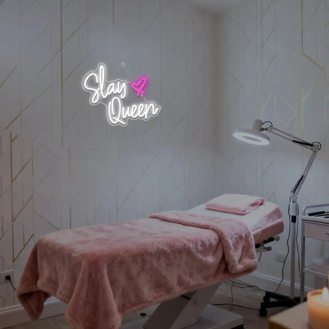 Treat Yo Self Neon Sign White Led Neon Lights Usb Powered Bright Bedroom Decor Light Up Letters For Home Office Dorm Room Living Room Parties And Gifts Easy Plug In Fun Romantic Ambience.