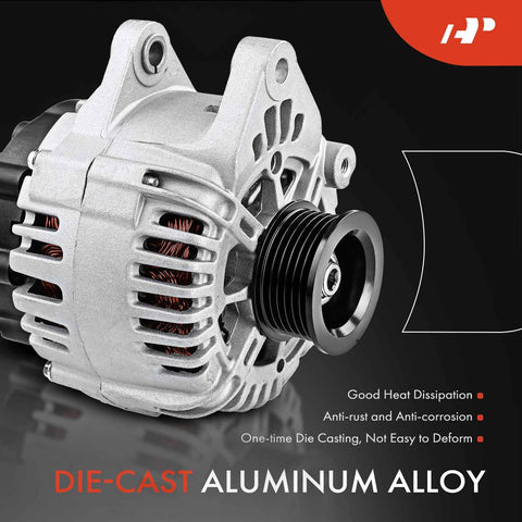 Chevrolet/Malibu Ans Saturn/Ahern Choices螨Humedrozew's 12V 115A die-cast aluminum alloy alternator with 5-groove pulley.