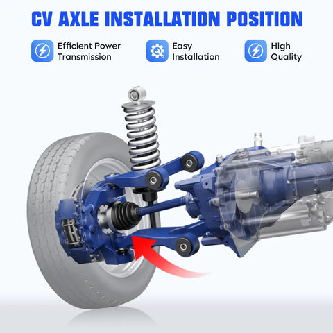 Chevrolet Silverado Suburban Avalanche Tahoe 07-13 Front Left Or Right CV Axle Shaft Driver And Passenger Side CV Joint Shaft Kit For Cadillac Escalade ESV EXT 07-13 And GMC Sierra 1500 Yukon, front axle diagram