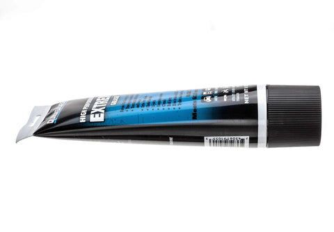 Side view of Quicksilver 8 oz marine grease tube, high-performance NLGI 2