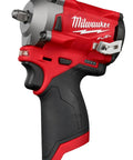 Stubby Three Eighths Inch Impact Wrench With Four Mode Drive Control For Tight Spaces, 250 Ft Lbs Breakaway Torque, Auto Shut Off