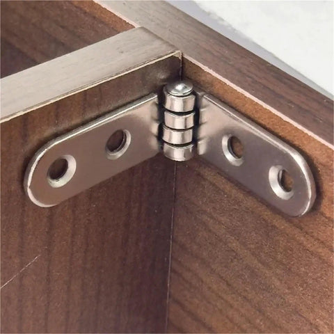 Heavy Duty 180 Degree Foldable Hinges For Wood Boxes And Cabinets Screw On Flap Hinge With Rounded Corner Buffer Metal Construction
