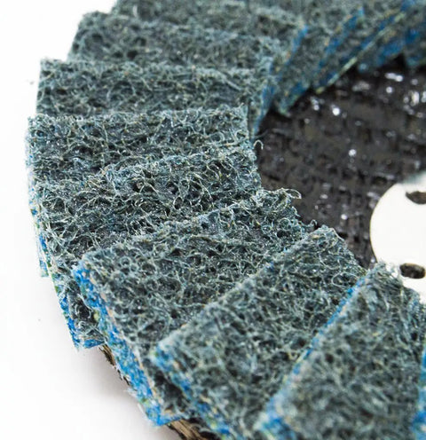 4-1/2 Inch Type 29 Surface Conditioning Flap Discs For Angle Grinders, 7/8 Inch Arbor, Fine Grit, 5 Pack For Blending, Grinding, Sanding And Polishing Metal