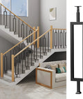 Tough As Nails Black Metal Stair Railing Balusters, Rustproof Wrought Iron Posts For Decks And Porch Steps, Dead Simple Diy Upgrade, Pack Of 30 Reliable Outdoor Handrail Accessories on modern staircase.