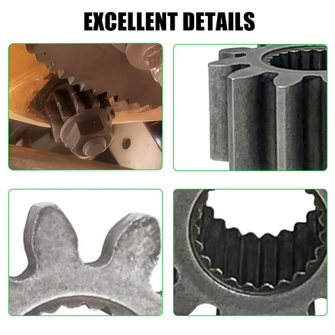 Hex Flange Bearing And Pinion Gear Bushing Kit 941-0656A 717-1554 close-up view of detailed metal gears and bearings