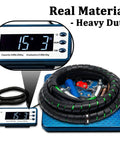 12ft 3 In 1 ABS Power Air Line Hose With Glad Hands And 4 Glad Hand Seals for tractor trailer shown on scale