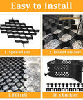 Installation steps for Geogrid Ground Grid 4 Inch 9x17 Ft Geocell Cellular Confinement System Paver For Gravel Stabilizer