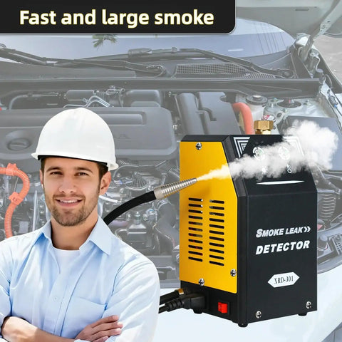 Hella Fast Automotive Smoke Leak Detector With Slick Built In Air Pump Pumps Out Heavy Vapor Under 10 Seconds for diagnostics.